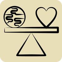 Icon Level. related to World Peace symbol. hand drawn style. design editable vector