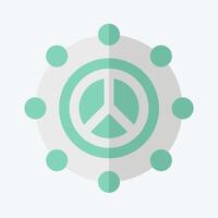 Icon Peace. related to World Peace symbol. flat style. design editable vector