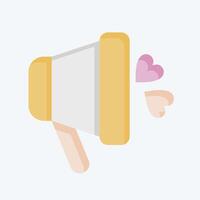 Icon Love Environment. related to World Peace symbol. flat style. design editable vector