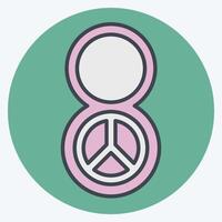 Icon Womens Day. related to World Peace symbol. color mate style. design editable vector