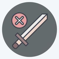 Icon No War. related to World Peace symbol. color mate style. design editable vector