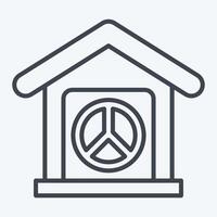 Icon Home. related to World Peace symbol. line style. design editable vector
