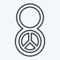 Icon Womens Day. related to World Peace symbol. line style. design editable vector