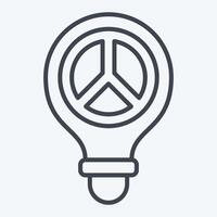 Icon Peace Thought. related to World Peace symbol. line style. design editable vector