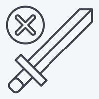 Icon No War. related to World Peace symbol. line style. design editable vector