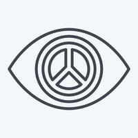 Icon Peace of View. related to World Peace symbol. line style. design editable vector