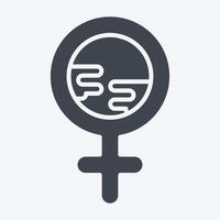 Icon Female. related to World Peace symbol. glyph style. design editable vector