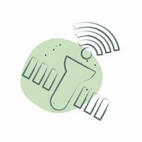Icon Satellite. related to Wifi symbol. Color Spot Style. design editable vector