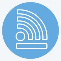 Icon Wireless. related to Wifi symbol. blue eyes style. design editable vector