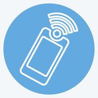 Icon Mobile. related to Wifi symbol. blue eyes style. design editable vector