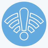 Icon Offline. related to Wifi symbol. blue eyes style. design editable vector