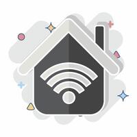 Icon Wifi Wifi. related to Wifi symbol. comic style. design editable vector