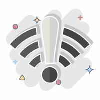 Icon Offline. related to Wifi symbol. comic style. design editable vector