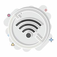 Icon Disconnect. related to Wifi symbol. comic style. design editable vector