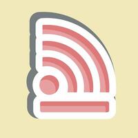 Sticker Wireless. related to Wifi symbol. design editable vector