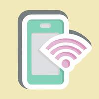 Sticker Phone. related to Wifi symbol. design editable vector