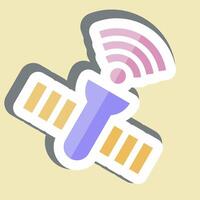 Sticker Satellite. related to Wifi symbol. design editable vector