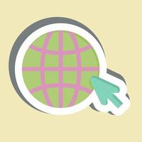 Sticker Internet. related to Wifi symbol. design editable vector