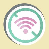 Sticker Disconnect. related to Wifi symbol. design editable vector