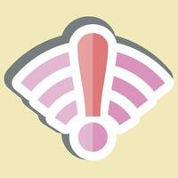 Sticker Offline. related to Wifi symbol. design editable vector