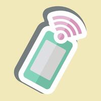 Sticker Mobile. related to Wifi symbol. design editable vector