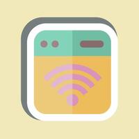 Sticker Browser. related to Wifi symbol. design editable vector