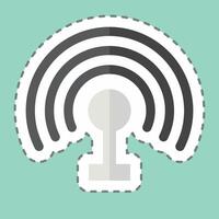 Sticker line cut Hotspot. related to Wifi symbol. design editable vector