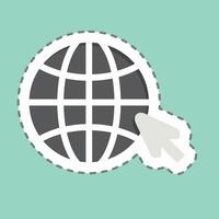 Sticker line cut Internet. related to Wifi symbol. design editable vector