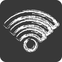 Icon Wifi. related to Wifi symbol. chalk Style. design editable vector