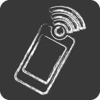 Icon Mobile. related to Wifi symbol. chalk Style. design editable vector