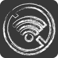 Icon Disconnect. related to Wifi symbol. chalk Style. design editable vector