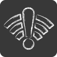 Icon Offline. related to Wifi symbol. chalk Style. design editable vector