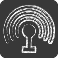 Icon Hotspot. related to Wifi symbol. chalk Style. design editable vector