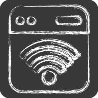 Icon Browser. related to Wifi symbol. chalk Style. design editable vector