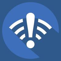 Icon Offline. related to Wifi symbol. long shadow style. design editable vector