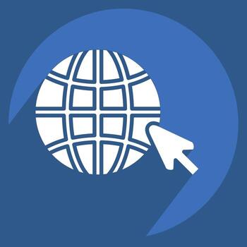 icono Internet. relacionado a Wifi símbolo. largo sombra estilo. diseño editable vector