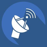 Icon Antenna. related to Wifi symbol. long shadow style. design editable vector
