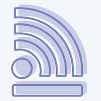 Icon Wireless. related to Wifi symbol. two tone style. design editable vector
