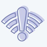 Icon Offline. related to Wifi symbol. two tone style. design editable vector