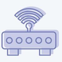 Icon Wifi Router. related to Wifi symbol. two tone style. design editable vector