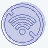 Icon Disconnect. related to Wifi symbol. two tone style. design editable vector