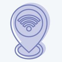 Icon Location. related to Wifi symbol. two tone style. design editable vector