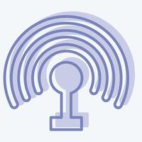 Icon Hotspot. related to Wifi symbol. two tone style. design editable vector
