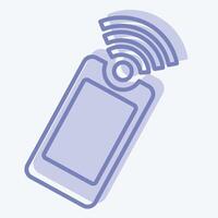 Icon Mobile. related to Wifi symbol. two tone style. design editable vector