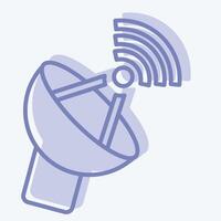 Icon Antenna. related to Wifi symbol. two tone style. design editable vector