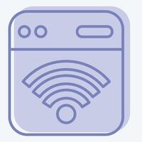 Icon Browser. related to Wifi symbol. two tone style. design editable vector