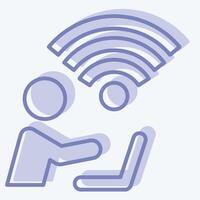 Icon Connectivity. related to Wifi symbol. two tone style. design editable vector