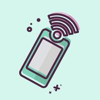 Icon Mobile. related to Wifi symbol. MBE style. design editable vector