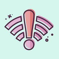 Icon Offline. related to Wifi symbol. MBE style. design editable vector