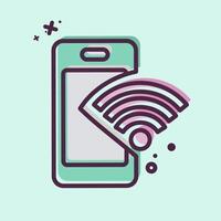 Icon Phone. related to Wifi symbol. MBE style. design editable vector